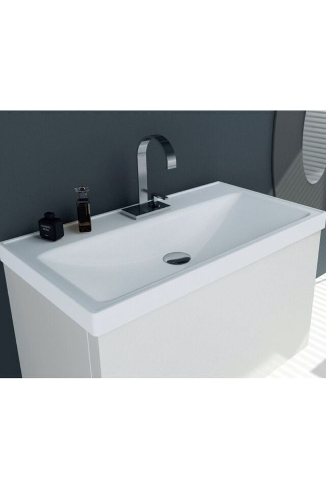 Karen Banyo Sky 80 Cm, Dolap Uyumlu Seramik Lavabo Taşı