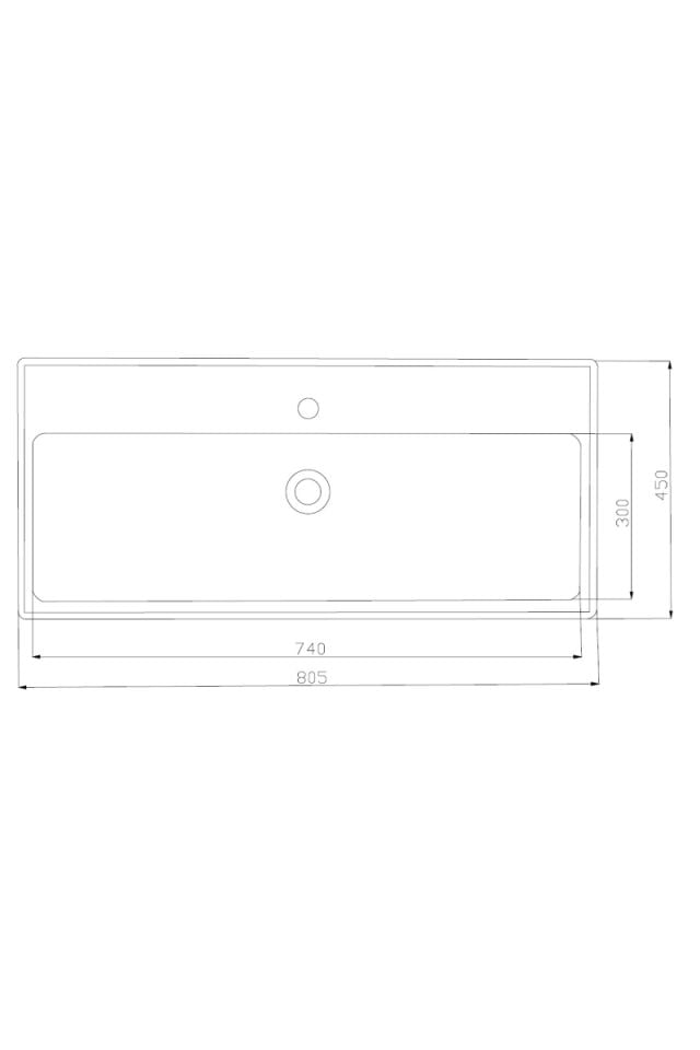 Karen Banyo Sky 80 Cm, Dolap Uyumlu Seramik Lavabo Taşı