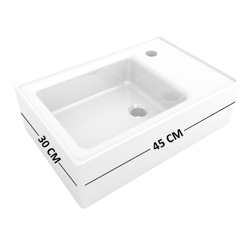 Karen Banyo Kemer 45Cm, Lavabolu, Aynalı, Banyo Dolabı, Mat Antrasit, Lavabo Dahil
