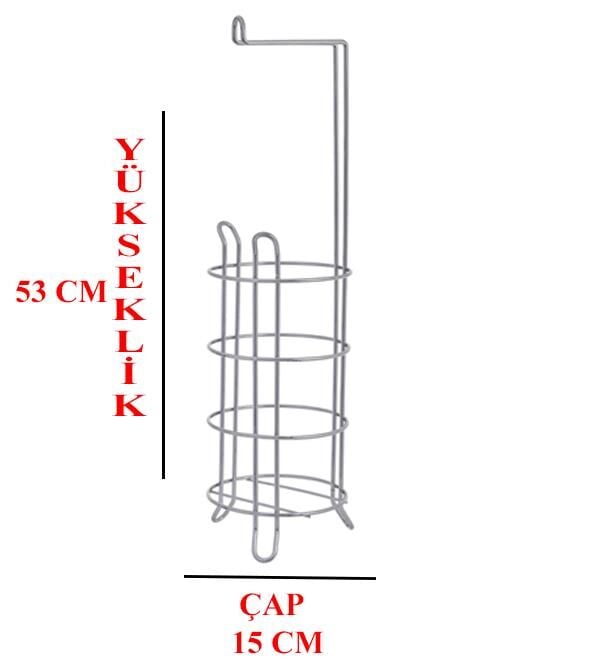Karen Banyo Tuvalet Kağıtlık Wc Kağıtlığı Yedekli Metal Tuvalet Kağıt Askısı Krom SB061-C