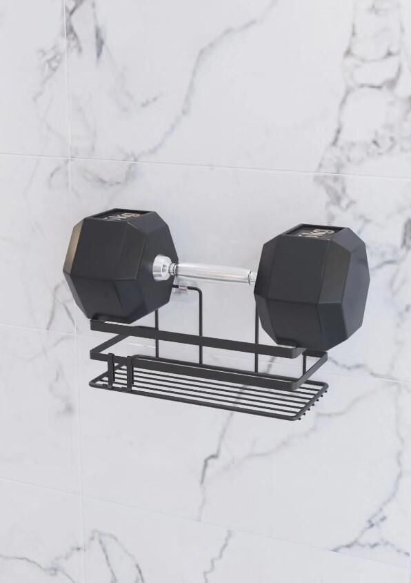 Karen Banyo Düzenleyici Yapışkanlı Şampuanlık 2 Adet Banyo Duş Rafı Lamalı Kancalı Organizer SY301-B