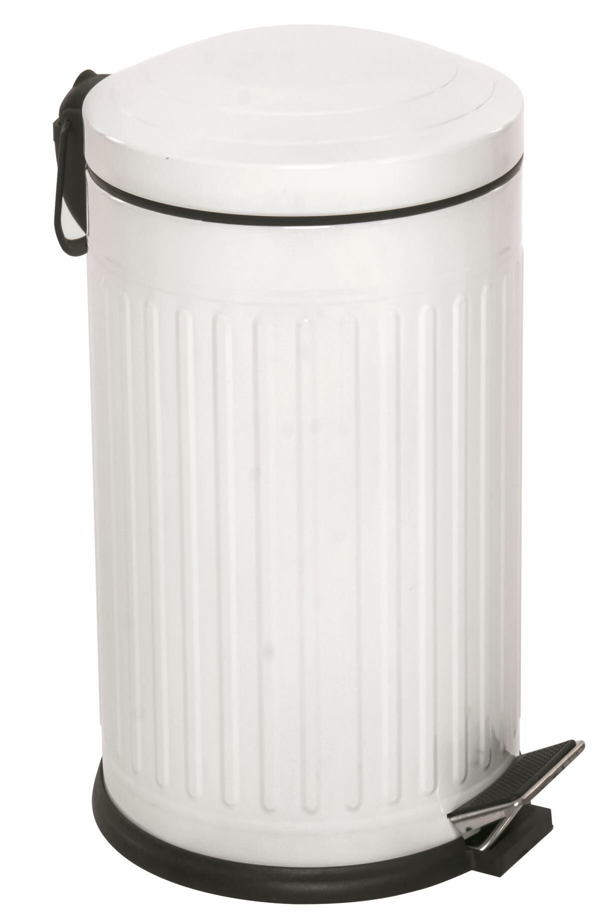 Karen Banyo Vintage Mutfak Banyo Yavaş Kapanır Pedallı Metal Çöp Kovası 16 LT Beyaz 4006B