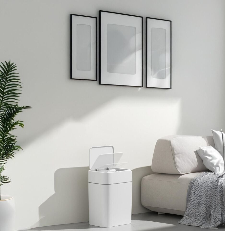 Karen Banyo Otomatik Sensörlü Çöp Kovası Beyaz 12 LT 4147
