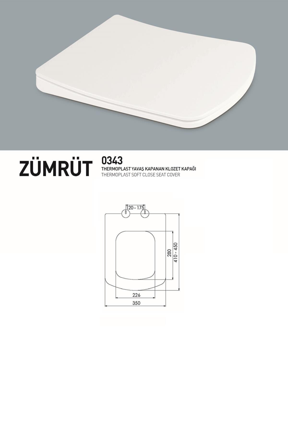 Karen Banyo Termoplast Zümrüt Yavaş Kapanan Klozet Kapağı 0343