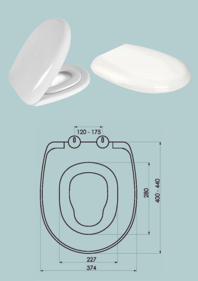 Karen Banyo Thermoplast Üniversal Çocuk Adaptörlü Yavaş Kapanır Klozet Kapağı 0340
