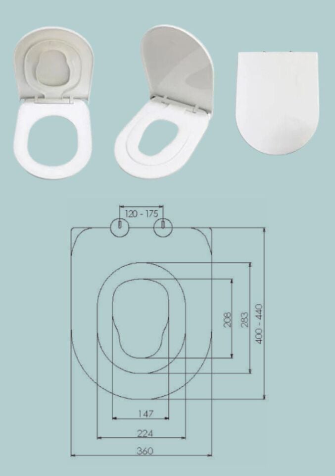 Karen Banyo Thermoplast Twin Çocuk Adaptörlü Yavaş Kapanır Klozet Kapağı 0350