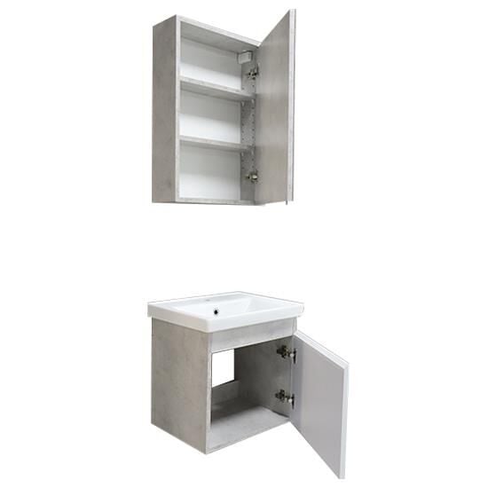 KAREN BANYO ALFA 50 CM BANYO DOLABI RETRO TAŞ - BEYAZ