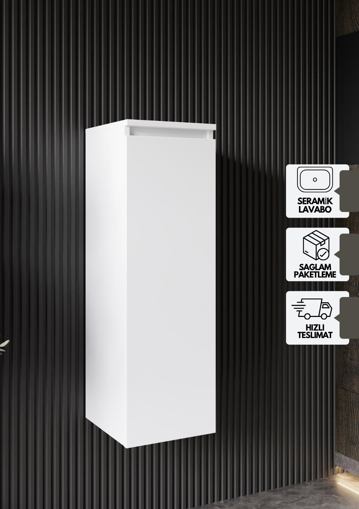KAREN BANYO DENİZ BOY DOLAP BEYAZ