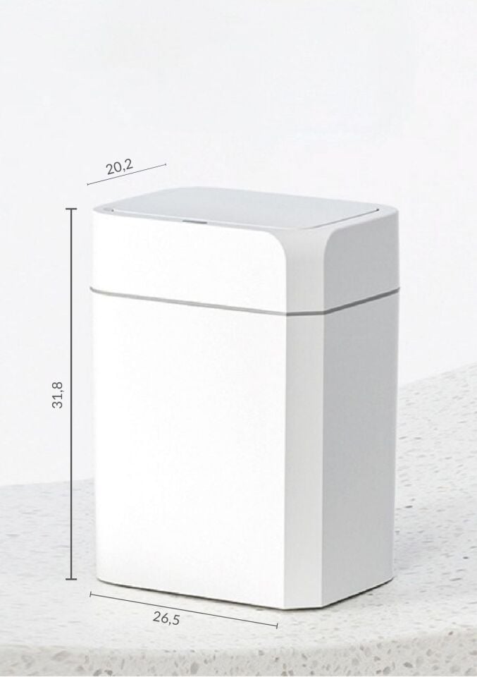 Otomatik Sensörlü Çöp Kovası Beyaz 18 LT 4147-02