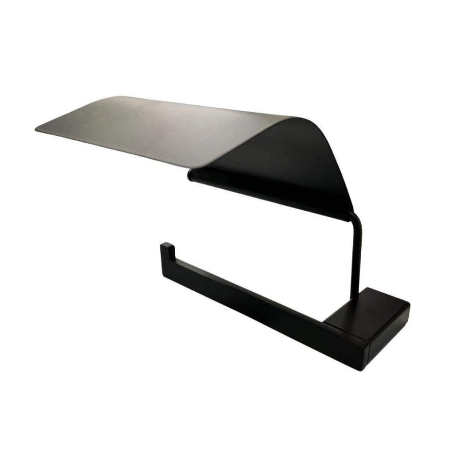 Karen Banyo Frezya Kapaklı Tuvalet Kağıtlığı Siyah Renk Kağıtlık (90413S)