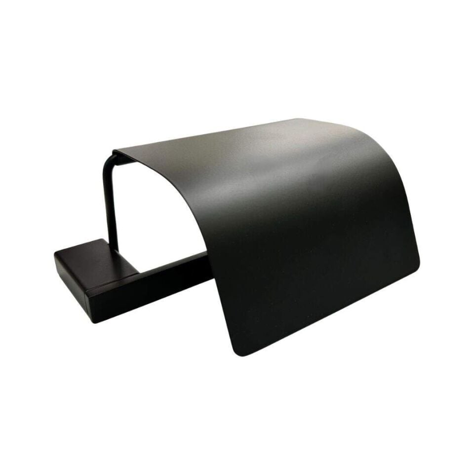 Karen Banyo Frezya Kapaklı Tuvalet Kağıtlığı Siyah Renk Kağıtlık (90413S)