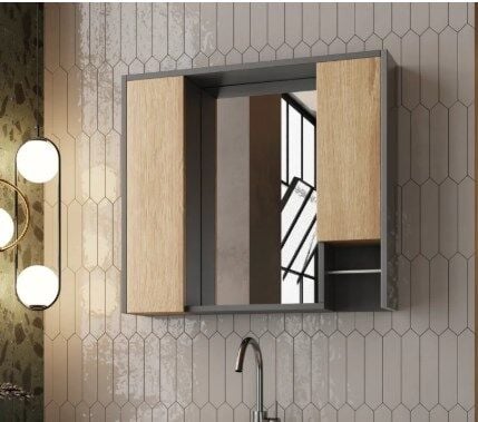 Karen Banyo Marmara 85 Banyo Dolabı Üst Modül, Aynalı Dolap