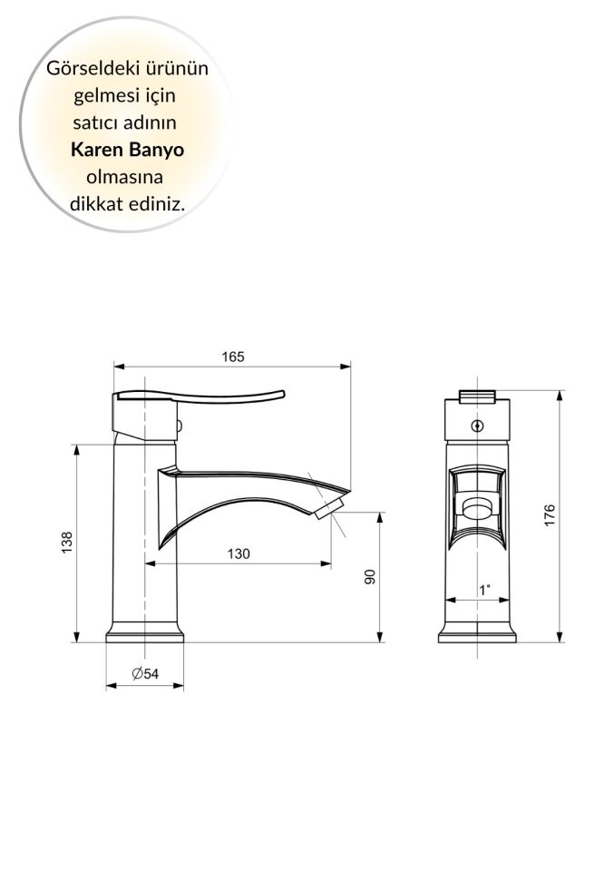 Karen Banyo Nova Lavabo Bataryası, Krom, Cisa 45813