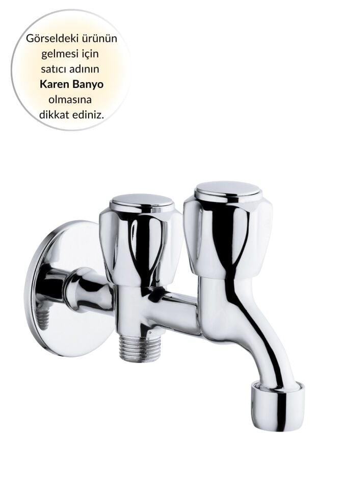 Karen Banyo Uzun Musluk Çift Çıkışlı, Krom, Cisa 51562