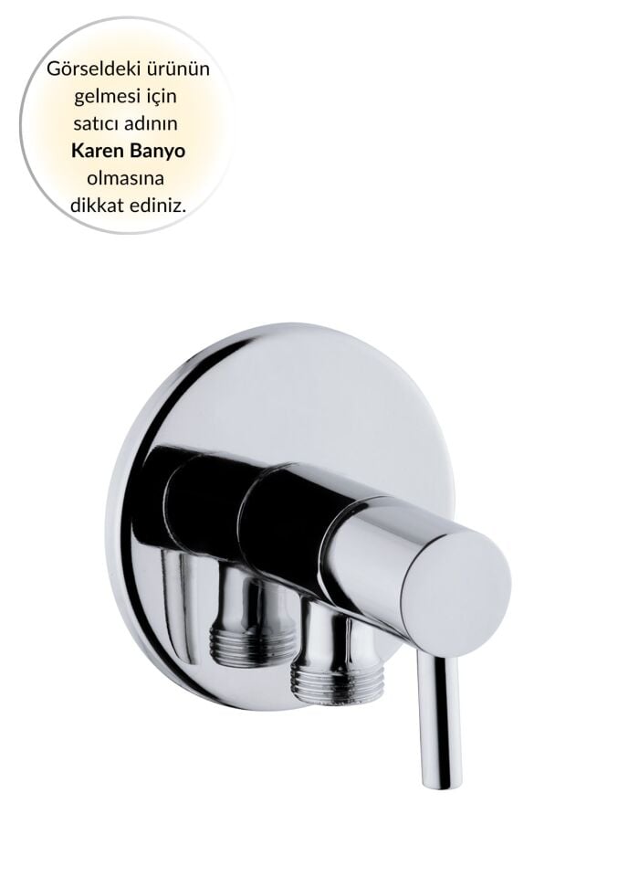 Karen Banyo Angle Valve Glayor Taharet Musluğu, Krom, Cisa 44564