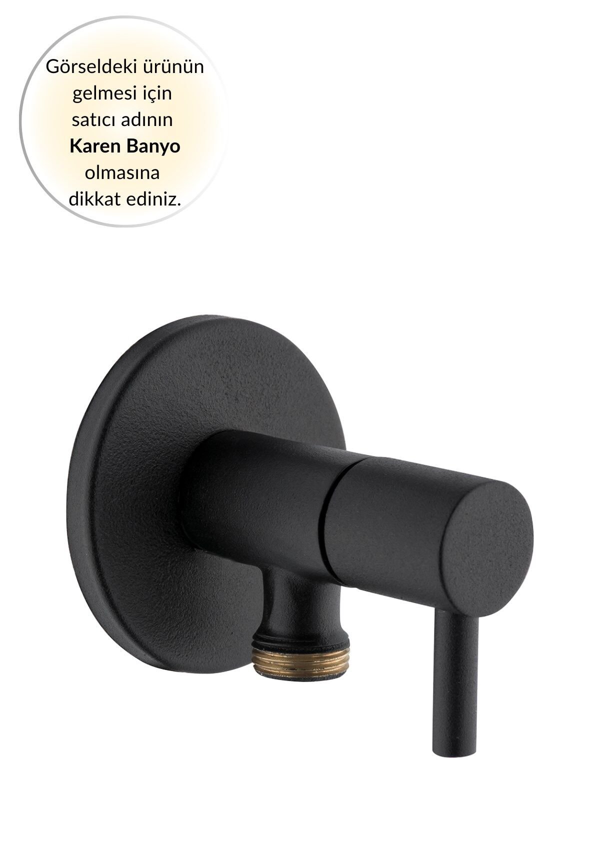 Karen Banyo Angle Valve Glayor Taharet Musluğu, Siyah, Cisa 48920