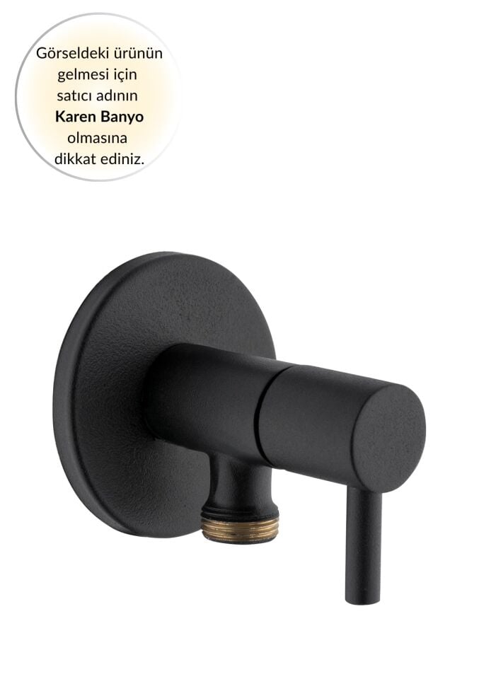 Karen Banyo Angle Valve Glayor Taharet Musluğu, Siyah, Cisa 48920