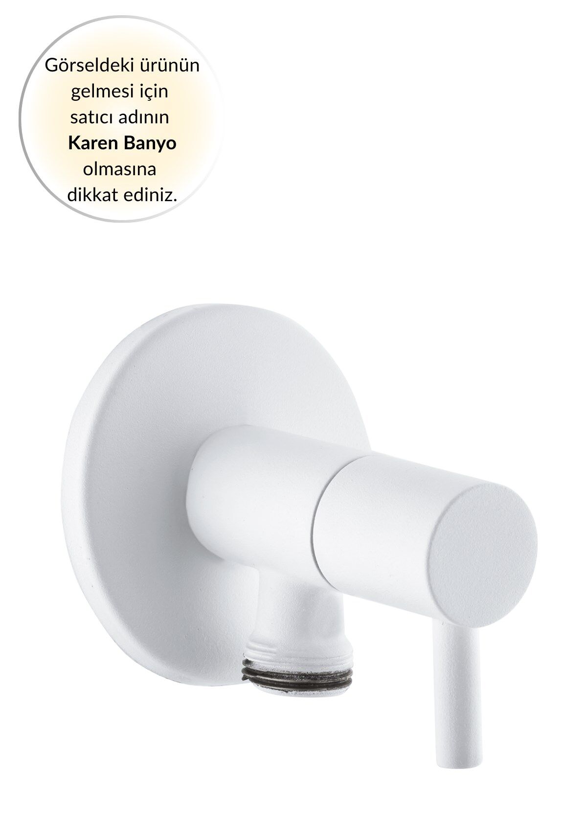 Karen Banyo Angle Valve Glayor Taharet Musluğu, Beyaz, Cisa 48937