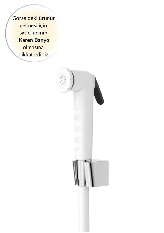 Karen Banyo Showers Shattaf Taharet Seti, Beyaz ABS, Cisa 43420