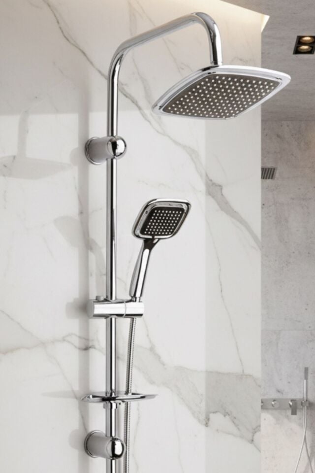 Tulip Tepe Duş Kare, Robot Tepe Duş Seti, Duş Başlığı Takımı, Krom, Cisa 46063