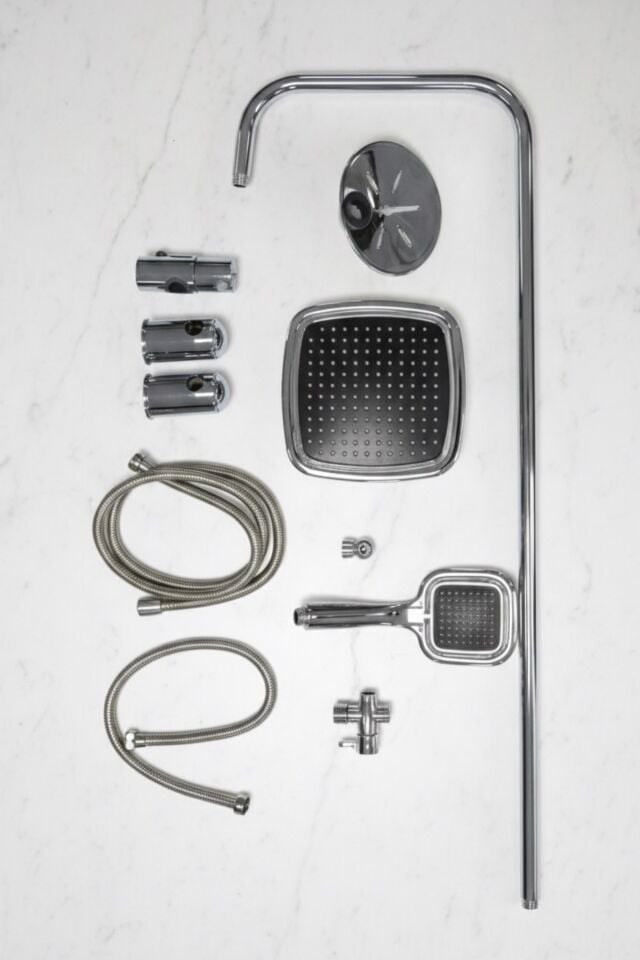 Tulip Tepe Duş Kare, Robot Tepe Duş Seti, Duş Başlığı Takımı, Krom, Cisa 46063