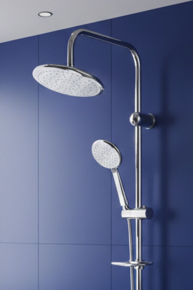 Lily Tepe Duş Yuvarlak, Robot Tepe Duş Seti, Duş Başlığı Takımı 42911 Krom