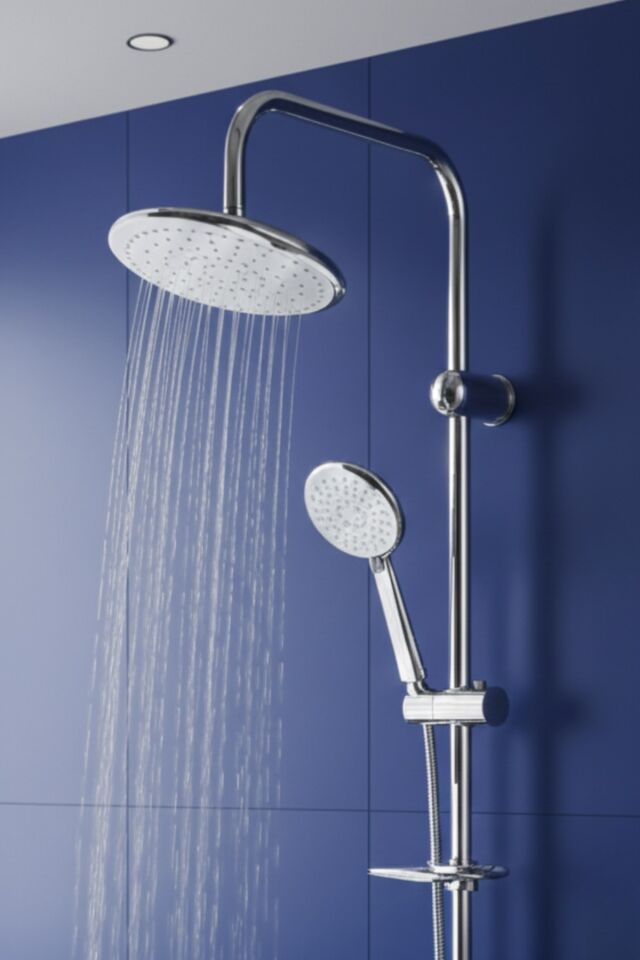 Lily Tepe Duş Yuvarlak, Robot Tepe Duş Seti, Duş Başlığı Takımı 42911 Krom