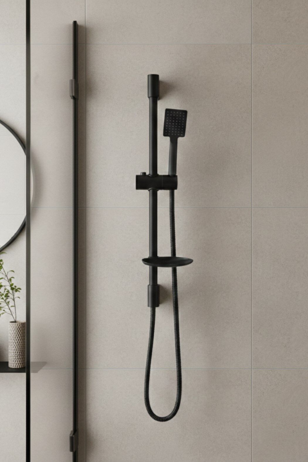 Stork Sürgülü Duş Seti, Duş Sistemi 42850 Siyah