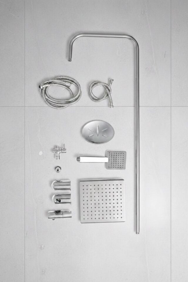 Nova Tepe Duş Kare, Robot Tepe Duş Seti, Duş Başlığı Takımı 46056 Krom