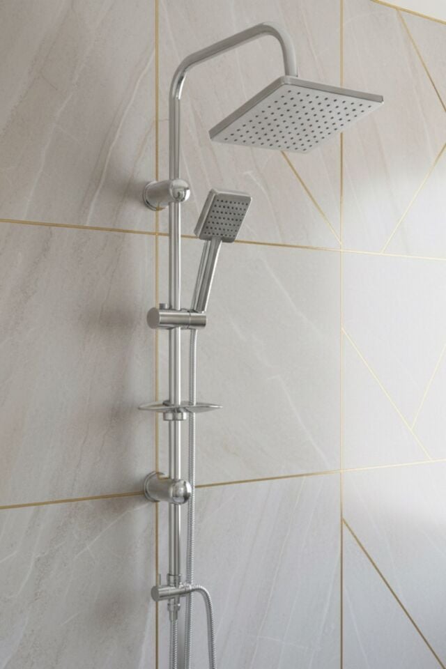 Nova Tepe Duş Kare, Robot Tepe Duş Seti, Duş Başlığı Takımı 46056 Krom