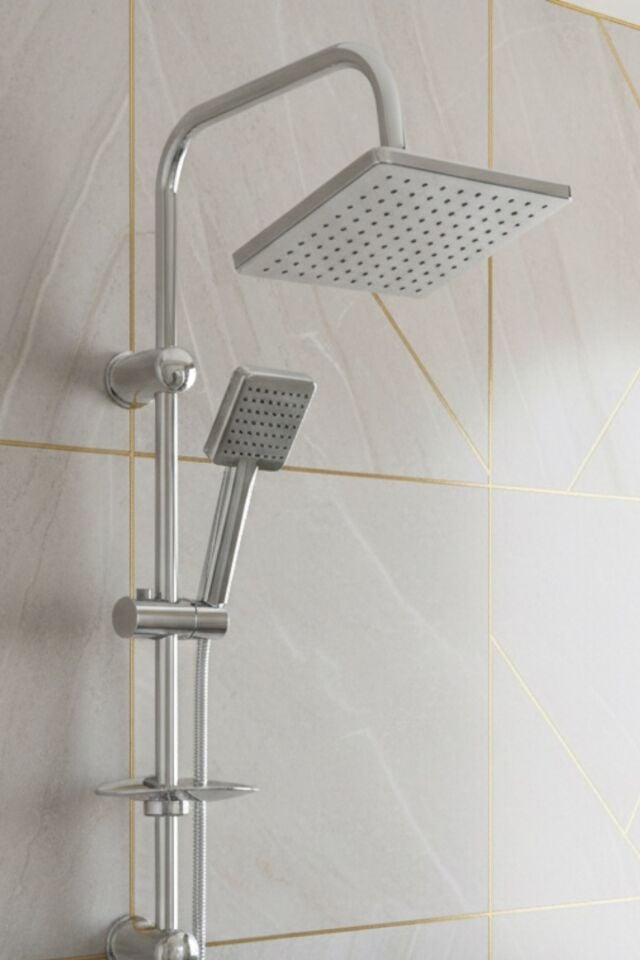 Nova Tepe Duş Kare, Robot Tepe Duş Seti, Duş Başlığı Takımı 46056 Krom