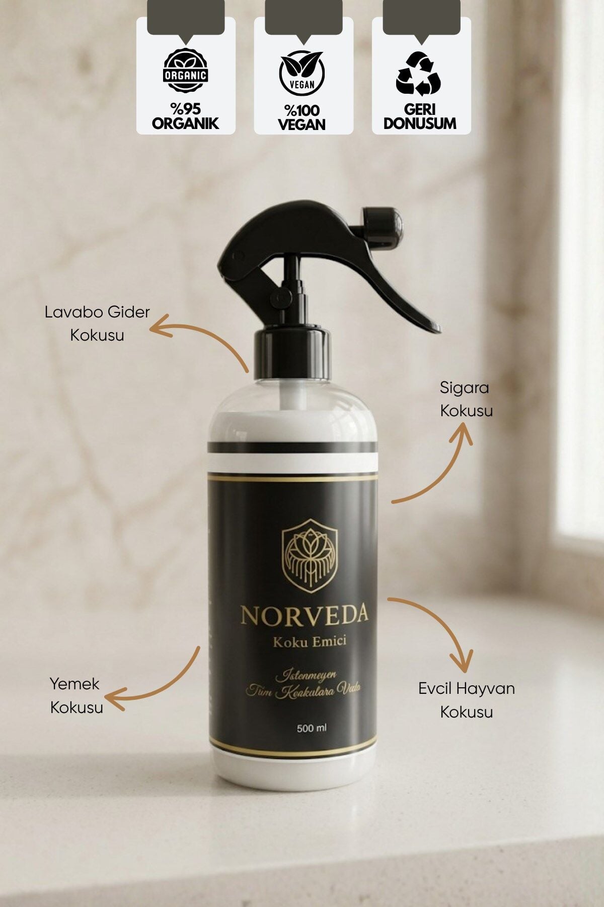 Norveda Koku Önleyici, Evcil Hayvan Koku Giderici Sprey 500 ml.